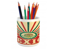 Vintage Poster Effect Pencil Pen Holder