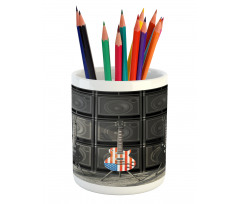 Digital Rock Guitar Pencil Pen Holder