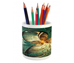 Surreal Flowers Motif Pencil Pen Holder