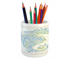 Greek Seahorse Mythological Pencil Pen Holder