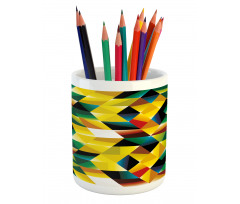 Geometric Green Pencil Pen Holder