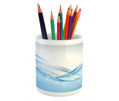 Modern Wavy Surfer Pencil Pen Holder