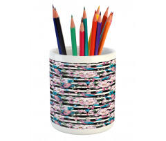 Blooming Flora Tiny Birds Pencil Pen Holder