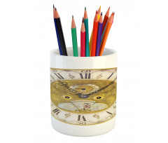 Ornamental Roman Digits Pencil Pen Holder