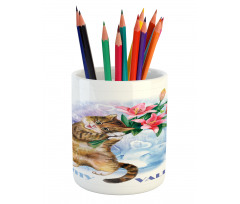 Baby Kitten Pencil Pen Holder