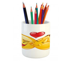 Romantic Flirty Love Mood Pencil Pen Holder