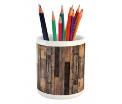 Old Floor Rustic Style Pencil Pen Holder