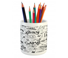 Sketch Style Gaming Pencil Pen Holder