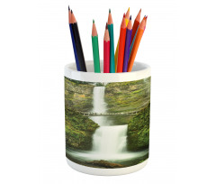 Waterfall Oregon Bridge Pencil Pen Holder