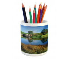 Hobbit Land Village House Pencil Pen Holder