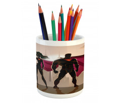 City Hero Hot Couple Pencil Pen Holder