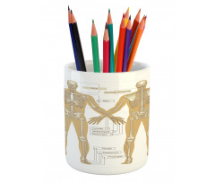 Human Skeleton System Pencil Pen Holder