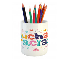 Spanish Thanks Words Pencil Pen Holder