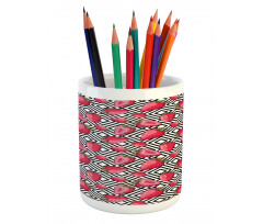 Chevron Striped Design Pencil Pen Holder