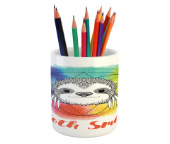 Rainbow Sloth Sketch Pencil Pen Holder