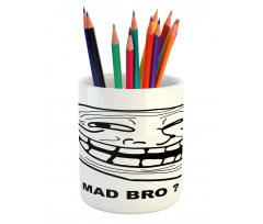 Cartoon Style Troll Guy Pencil Pen Holder