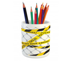 Crime Scene Bands Pencil Pen Holder