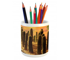 Sunset in Wild Desert Pencil Pen Holder