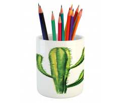 Mexican Cartoon Cactus Pencil Pen Holder