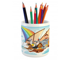 Noah's Ark in Clouds Pencil Pen Holder