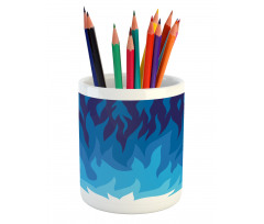 Abstract Gas Flame Fire Pencil Pen Holder