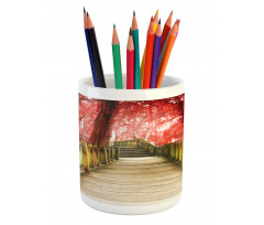 Rustic Wooden Walkway Pencil Pen Holder