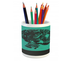 Abstract Human Skeleton Pencil Pen Holder