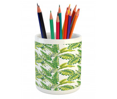 Bamboo Palms Foliage Pencil Pen Holder