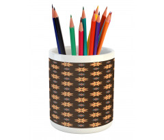 Summer Time Orange Flower Pencil Pen Holder