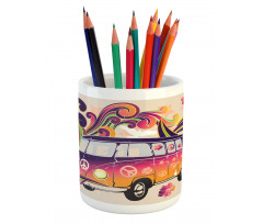 Peace Van Funny Pencil Pen Holder