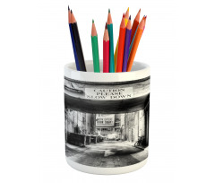 Old Fashion Urban District Pencil Pen Holder