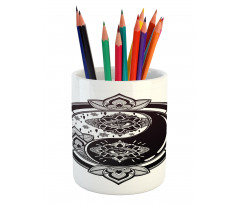 Floral Third Eye Sign Pencil Pen Holder