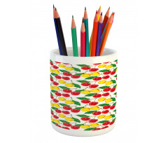 Graphic Colored Cherries Pencil Pen Holder