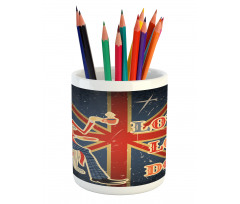 London English Man Flag Pencil Pen Holder