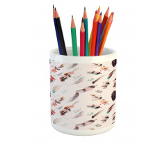 Fashion Feathers Pencil Pen Holder