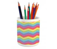 Colorful Vivid Chevron Pencil Pen Holder