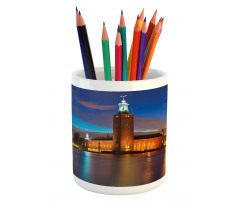 Stockholm Scenic Night Pencil Pen Holder