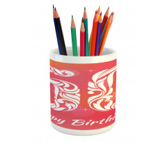 Swirls and Stars Pencil Pen Holder