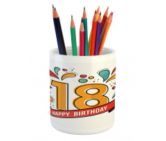 Eighteenth Birthday Pencil Pen Holder