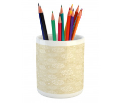 Science Molecule Motif Pencil Pen Holder