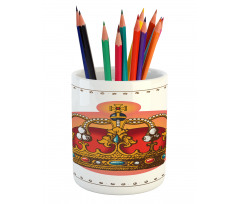 Baroque Crown Coronet Pencil Pen Holder