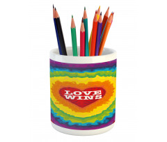 Love Wins Tie Dye Effect Pencil Pen Holder