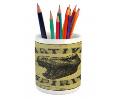 Roaring Portrait Wild Pencil Pen Holder