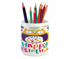 Funny Greeting Doodle Art Pencil Pen Holder