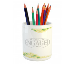 Roses and Leaves Pencil Pen Holder