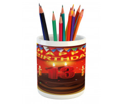 Birthday Party Cake Pencil Pen Holder