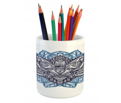 Boho Lotus Flower Pencil Pen Holder