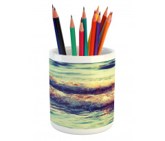 Calm Sea Theme Pastoral Pencil Pen Holder