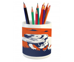 Cocker Dog and Ducks Pencil Pen Holder