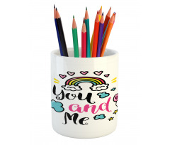 Rainbow Romance Pencil Pen Holder